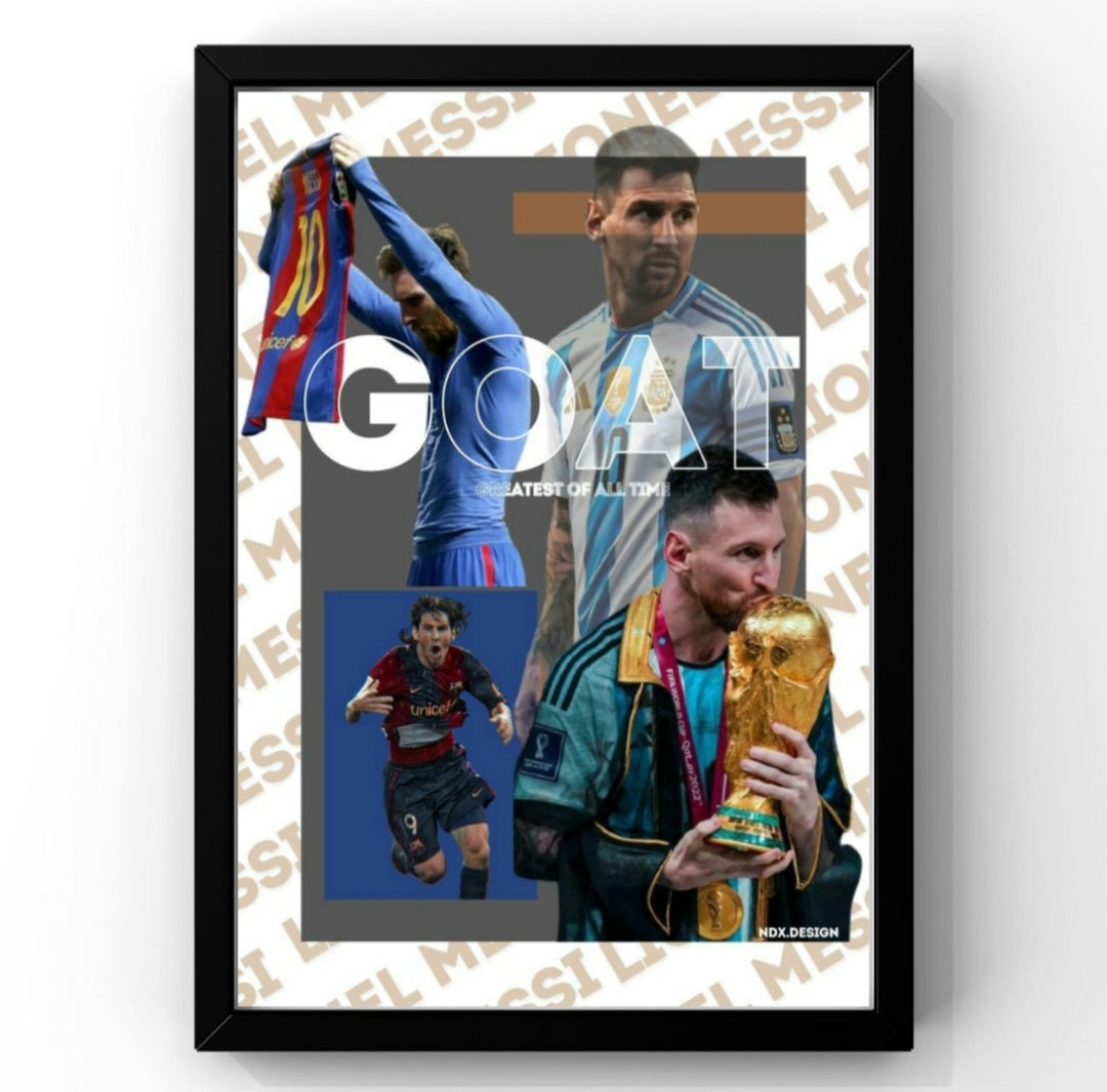 Messi GOAT Frame